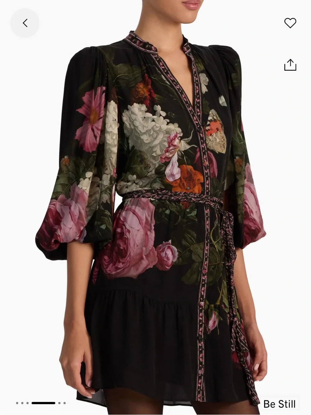 Alice + Olivia Antonette Floral Blouson Minidress - Picture 4 of 6